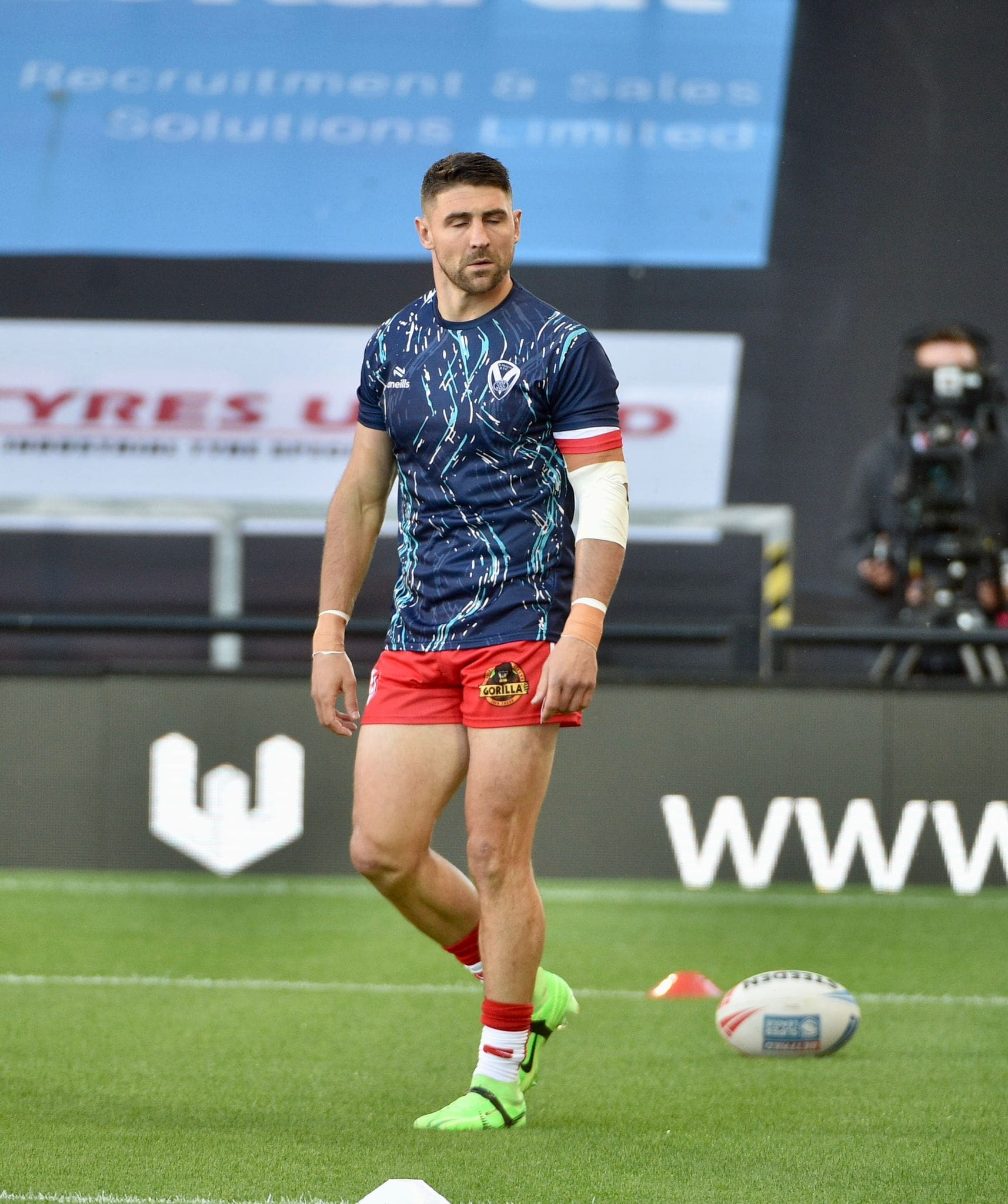 Tommy Makinson prepares for his Saints return. Image captured by Bernard Platt (@Plattyphoto)