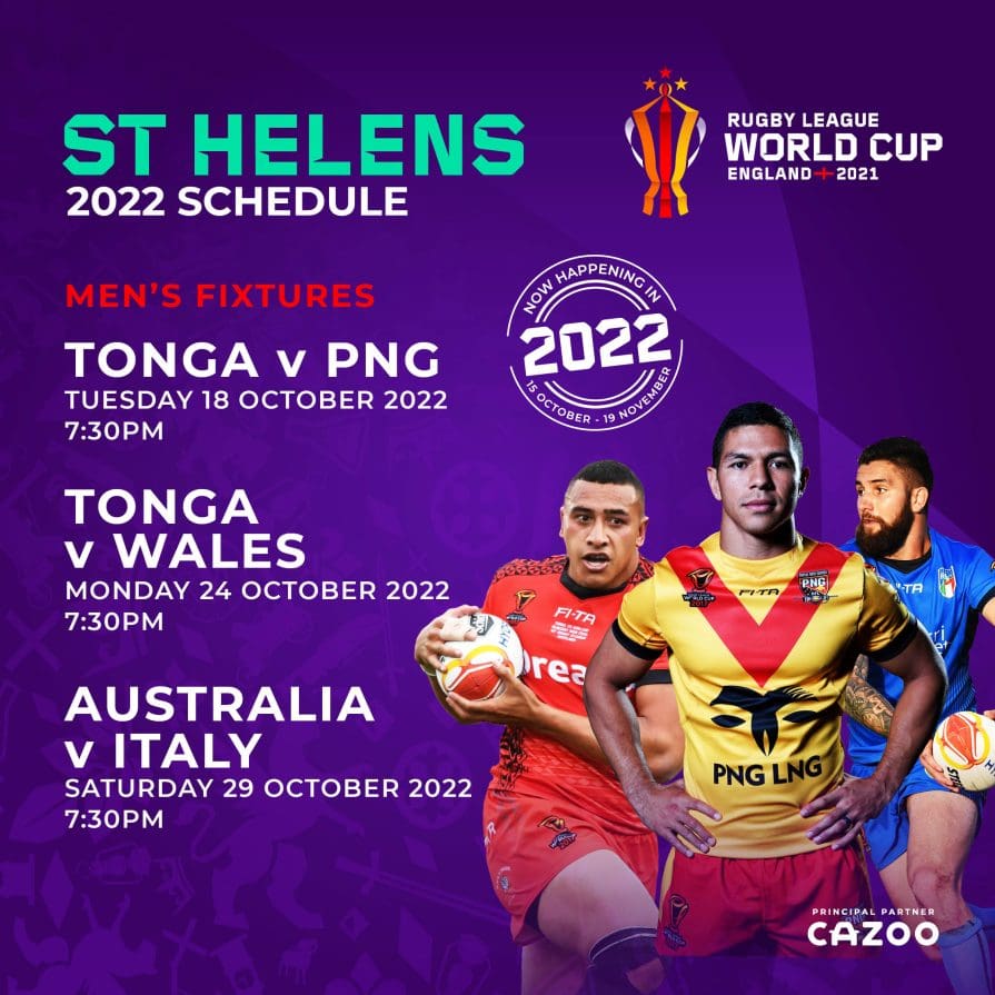 Tonga and Australia among teams to grace the Totally Wicked Stadium St.Helens R.F.C.