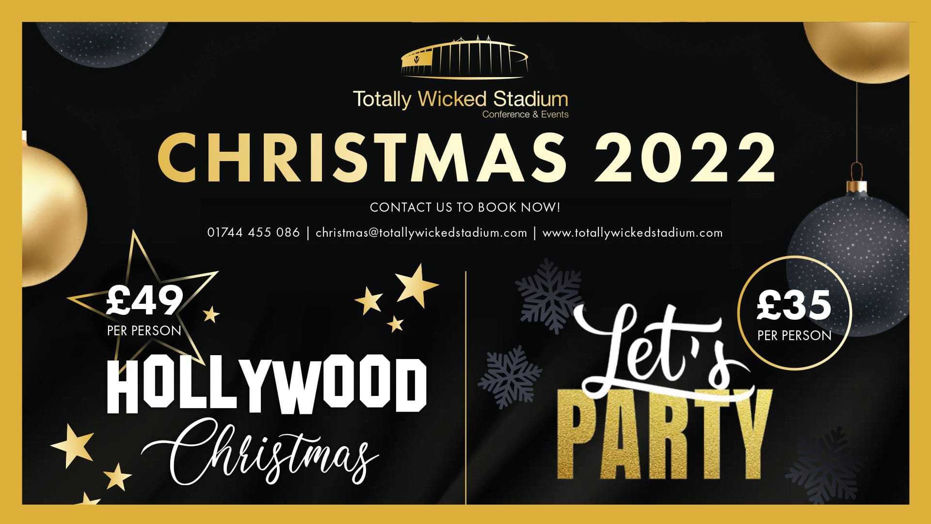 Hollywood Christmas at the Totally Wicked Stadium is approaching! St